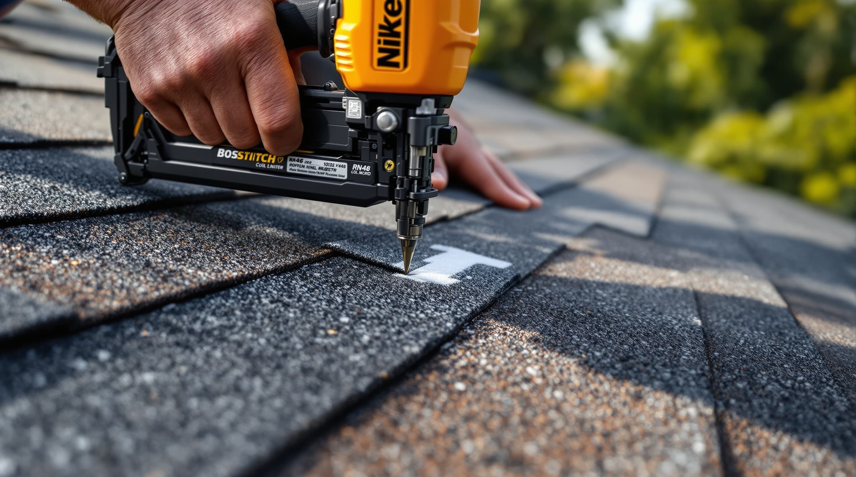 Nailing architectural shingles on site